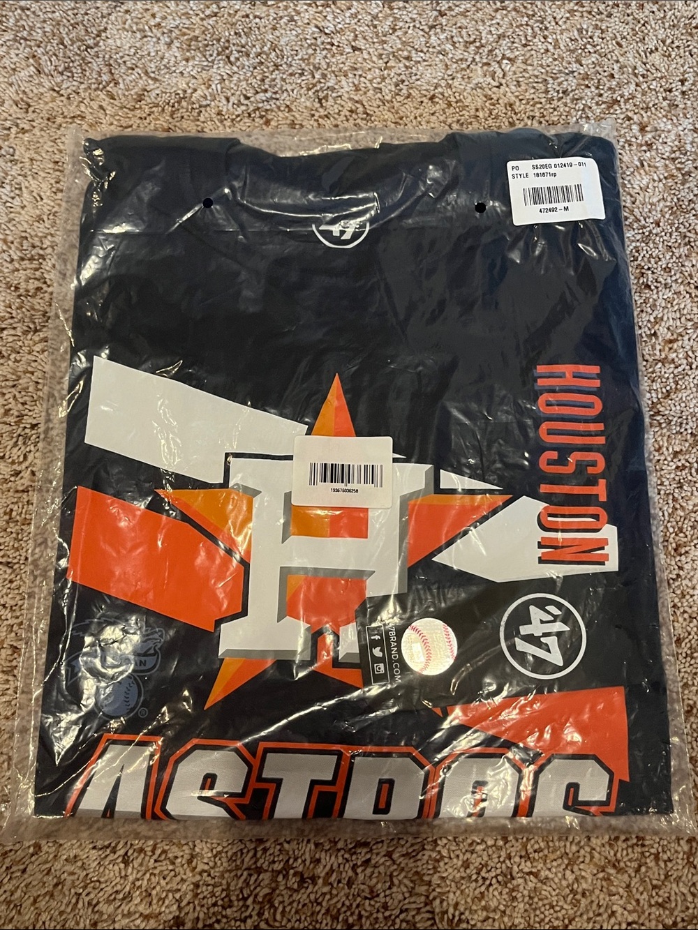 47 Houston Astros Navy, Orange & White Short Sleeve Tee
